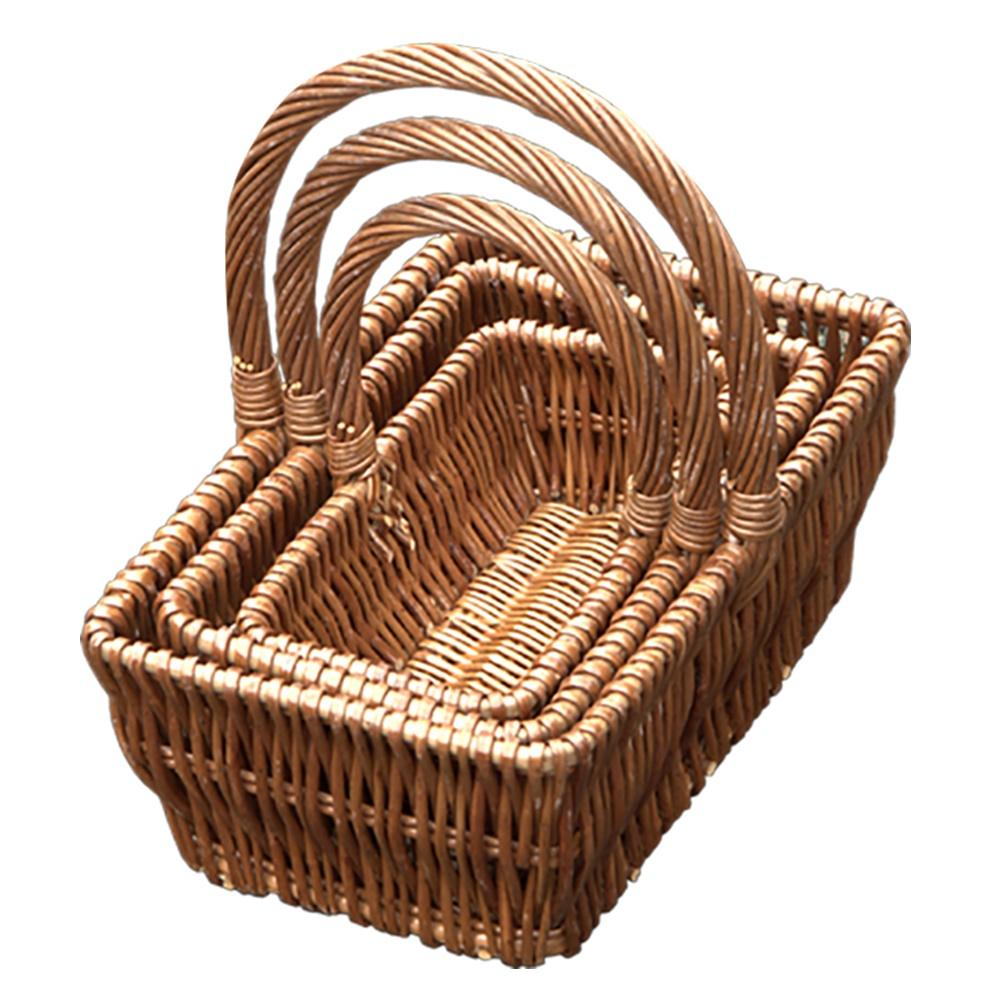 Set of 3 Rectangular Gift Shopping Baskets Main image