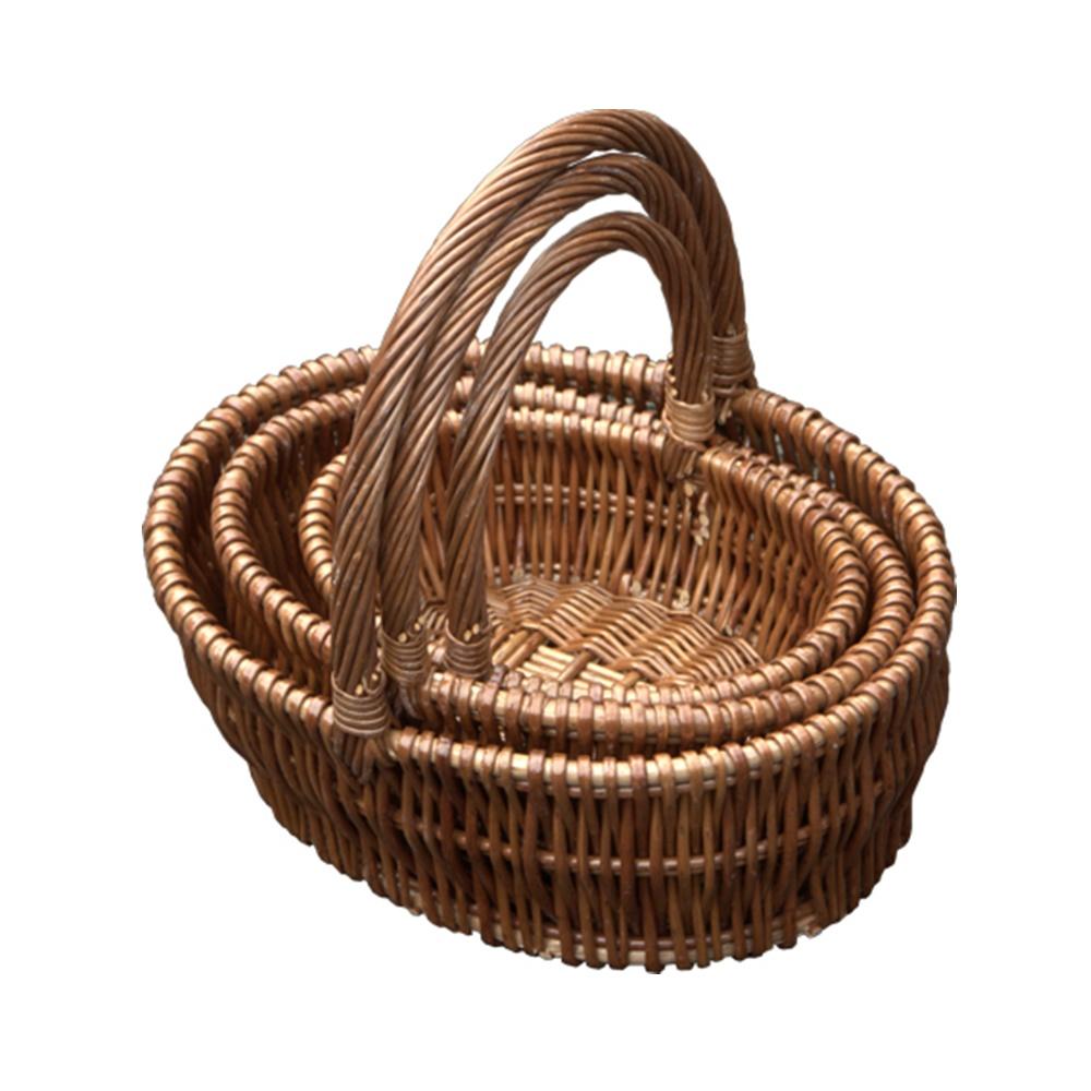 Set of 3 Oval Gift Shopping Baskets Main image