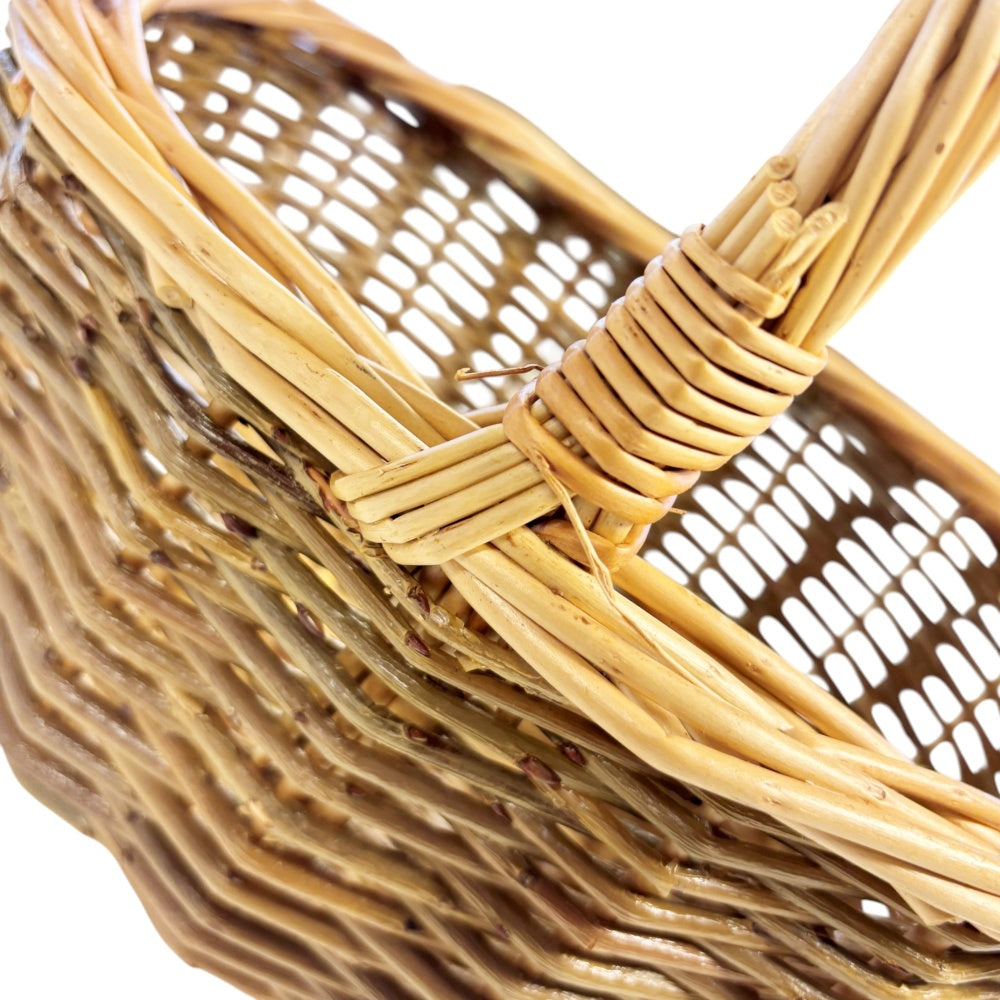Large Green Willow Hollander Shopping Basket