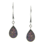 Pearlz Ocean Rainbow Teardrop Drusy Dangle Earrings