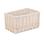 Red Hamper White Wash Storage Wicker Basket