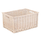 Red Hamper White Wash Storage Wicker Basket
