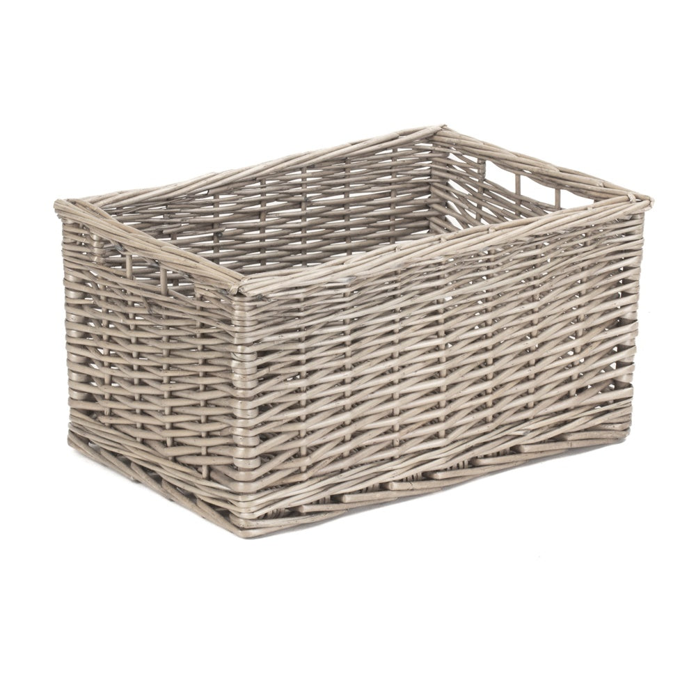 Red Hamper Antique Wash Wicker Storage Basket