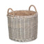 Round Lined Straight-Sided Wicker Log Storage Basket
