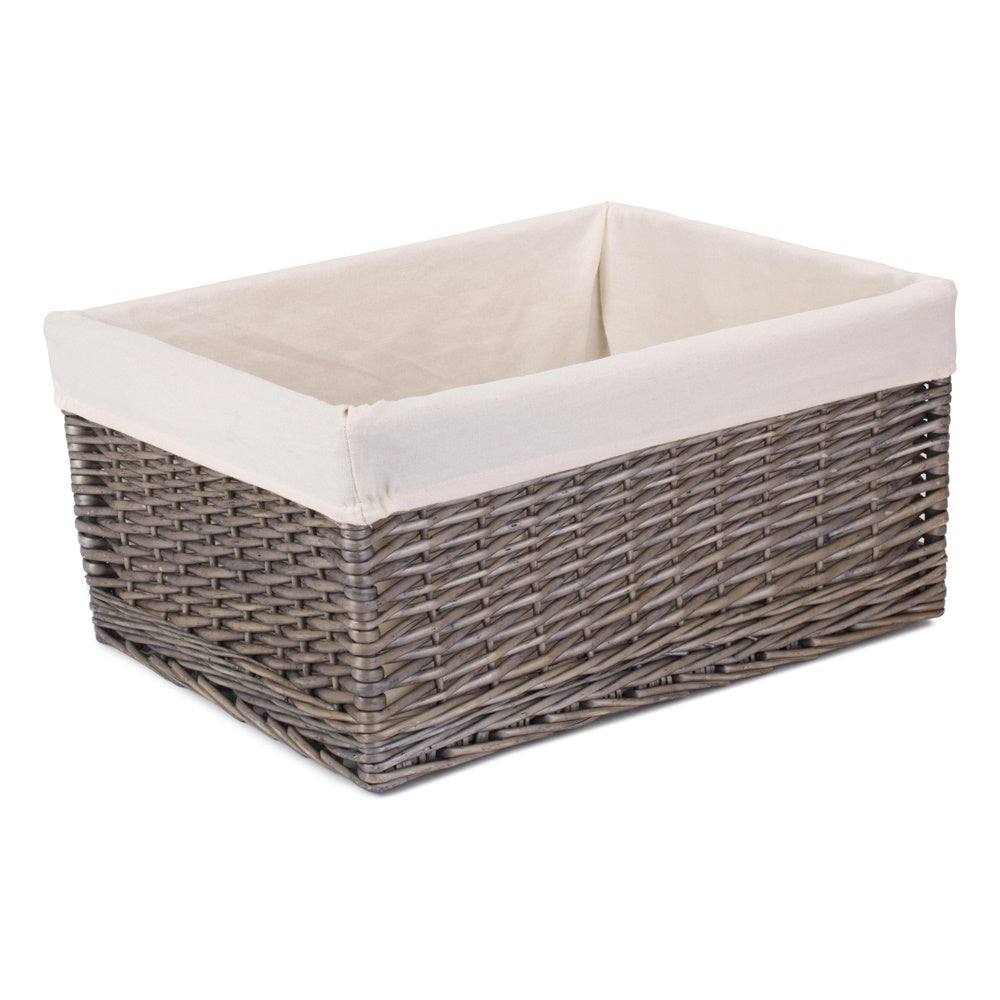 Red Hamper Jumbo Antique Wash Wicker Storage Basket Main image