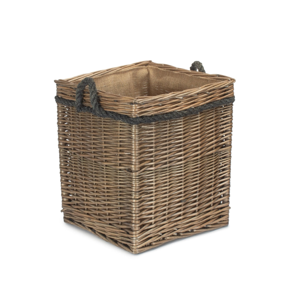 Antique Wash Square Storage Log Basket Secondary image