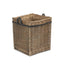 Red Hamper Antique Wash Square Storage Log Basket