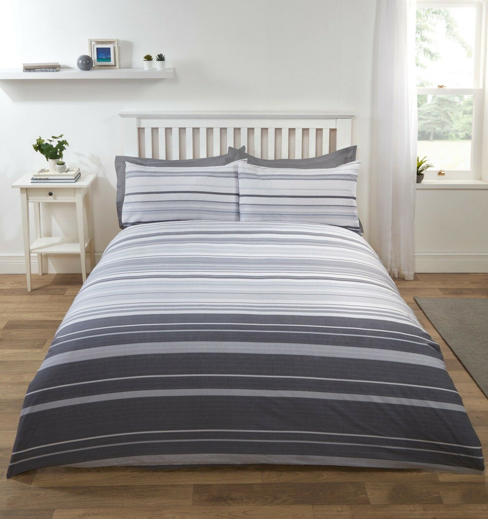 Stratford Stripe Duvet Cover Set Pillow Cases Quilt Cover Bedding Set