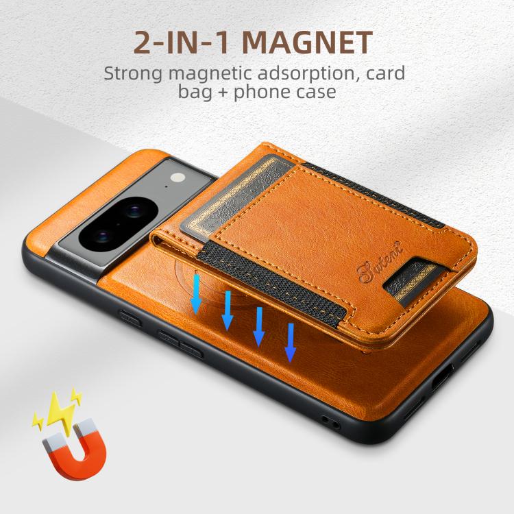 For Google Pixel 10 Suteni H17 Oil Eax Leather Detachable Wallet Phone Case(Khaki) Secondary image