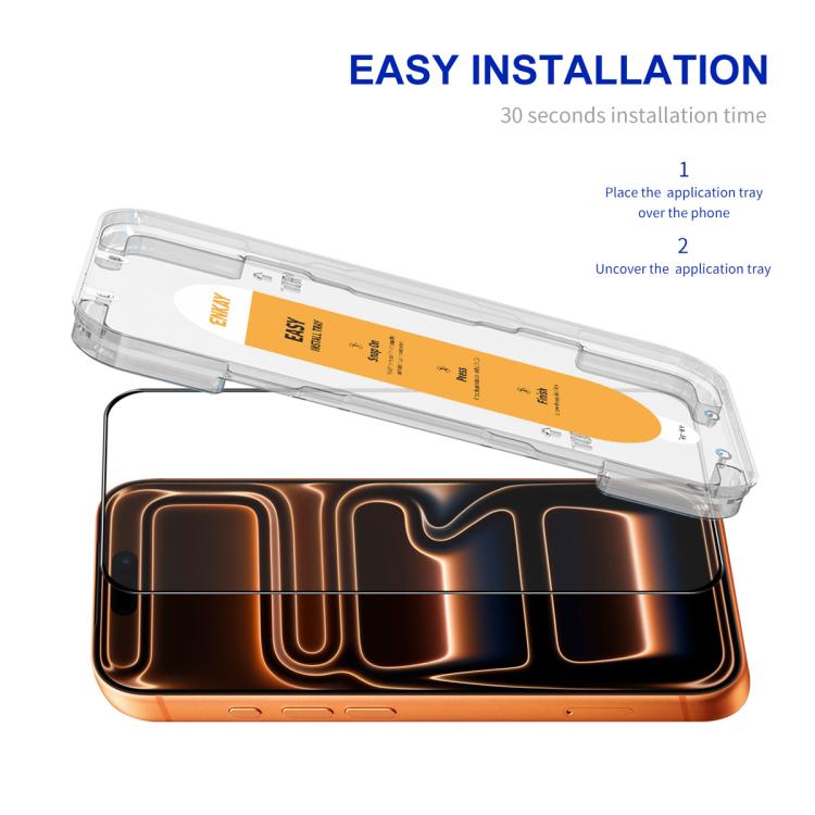 For iPhone 17 Pro ENKAY Easy Install High Alumina Silicon Full Glass Film