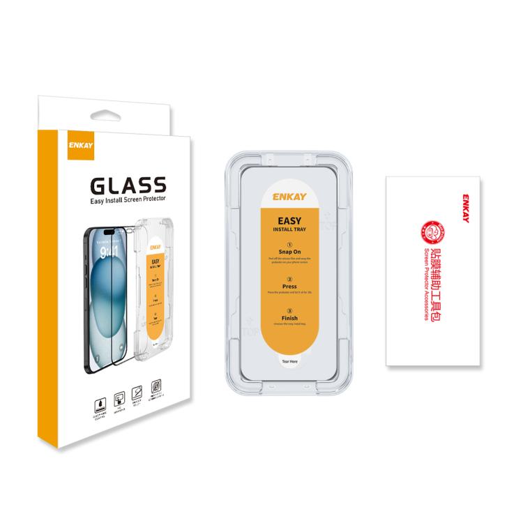 For iPhone 17 Pro ENKAY Easy Install High Alumina Silicon Full Glass Film