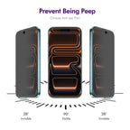For iPhone 18 Pro 2 PCS/Pack ENKAY Hat-Prince 28 Degree Anti-peeping Privacy Tempered Glass Film