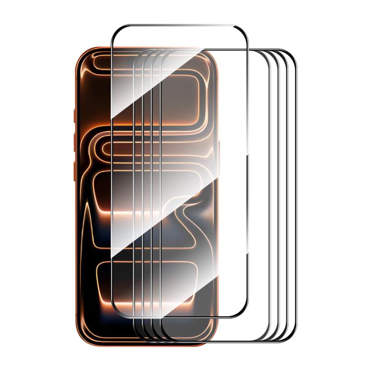 For iPhone 18 Pro 5 PCS/Pack ENKAY Thickened Glue No White Edge High Aluminum-silicon Tempered Glass Film