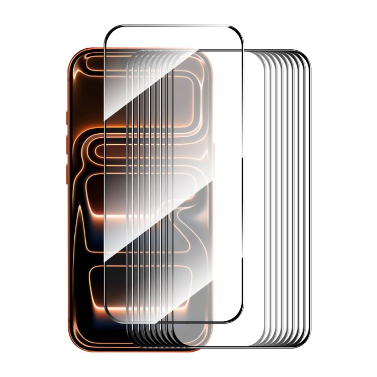 For iPhone 18 Pro 10 PCS/Pack ENKAY Thickened Glue No White Edge High Aluminum-silicon Tempered Glass Film