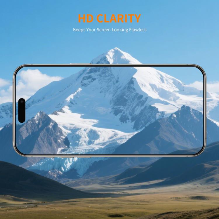 For iPhone 18 Pro 5 PCS/Pack ENKAY Thickened Glue No White Edge 9H Big Arc Edge High Aluminum-silicon Tempered Glass Film