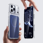 For iPhone 18 Pro Kalebol Transparent Magnetic MagSafe Skin Feel Phone Case(Blue)