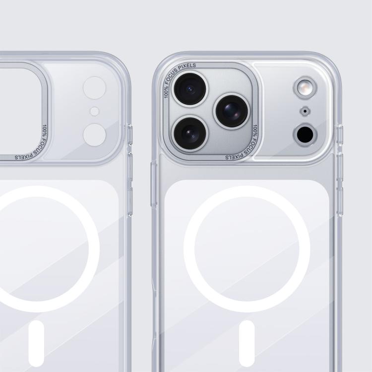 For iPhone 18 Pro Kalebol Transparent Magnetic MagSafe Skin Feel Phone Case(White)
