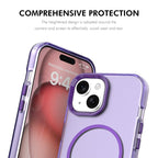 For iPhone 14 ENKAY Hat-Prince MagSafe Candy Color Phone Case with 9H Screen Film(Blue)