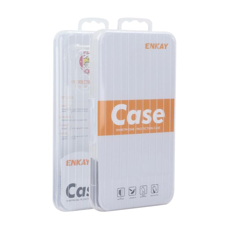 For iPhone 14 ENKAY Hat-Prince MagSafe Candy Color Phone Case with 9H Screen Film(Blue)