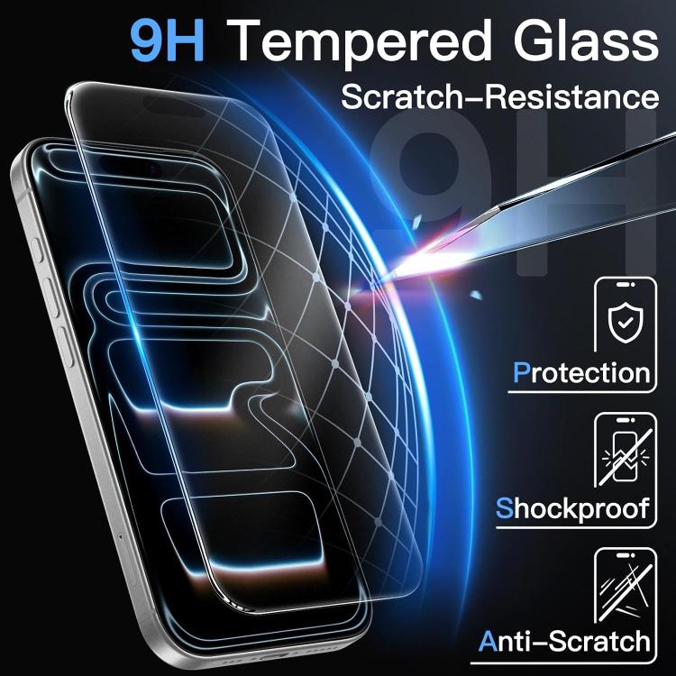 For iPhone 18 Pro Kalebol Matte Anti-Fingerprint Screen-Printed HD Tempered Glass Film