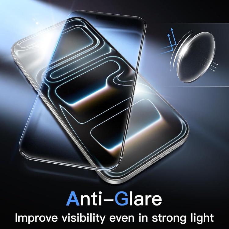 For iPhone 18 Pro Kalebol Matte Anti-Fingerprint Screen-Printed HD Tempered Glass Film