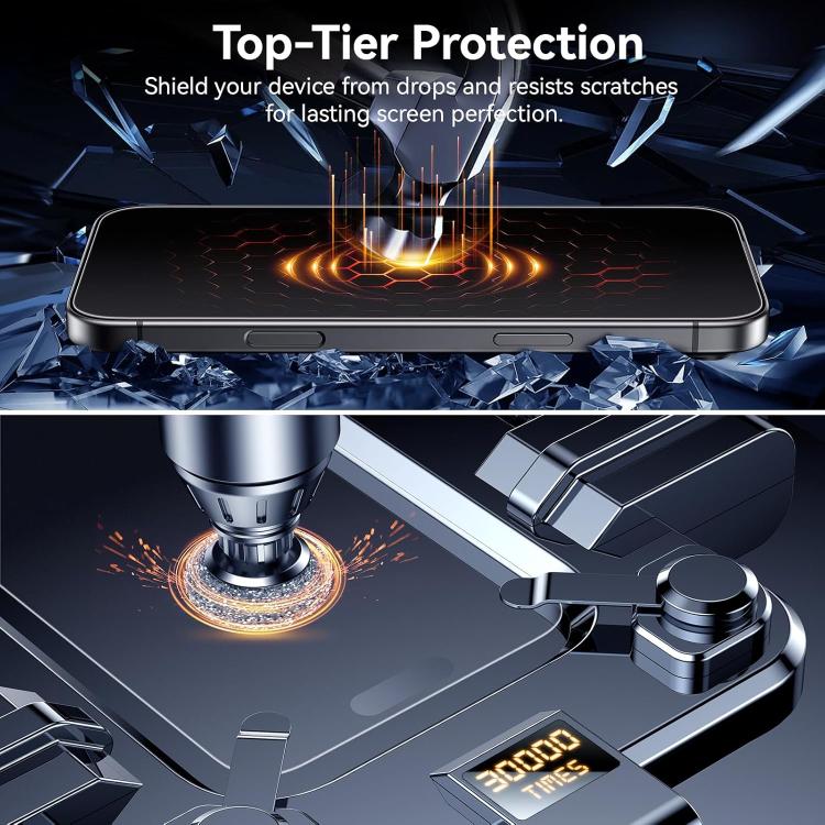 For iPhone 18 Pro Kalebol Matte Anti-Fingerprint Screen-Printed HD Tempered Glass Film