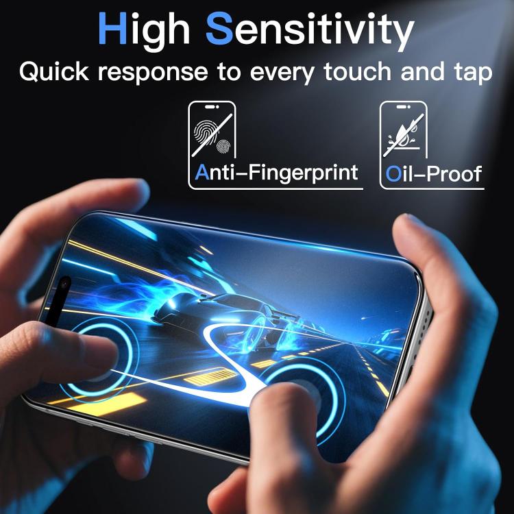 For iPhone 18 Pro Kalebol Matte Anti-Fingerprint Screen-Printed HD Tempered Glass Film