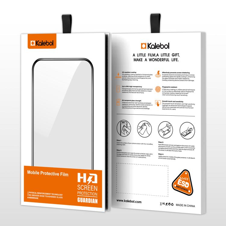 For iPhone 18 Pro Kalebol Matte Anti-Fingerprint Screen-Printed HD Tempered Glass Film