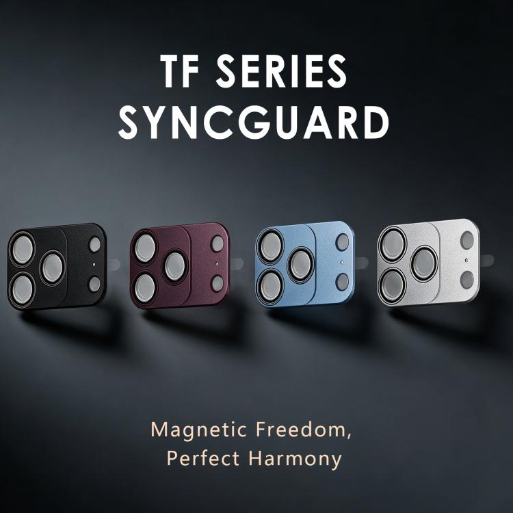 For iPhone 18 Pro TF Series SyncGuard HD Magnetic Metal Tempered Glass Camera Lens Cover Film(Black)