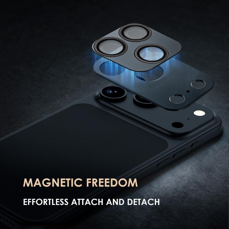 For iPhone 18 Pro TF Series SyncGuard HD Magnetic Metal Tempered Glass Camera Lens Cover Film(Black)