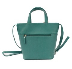 Genuine Soft Leather Aqua Shoulder Handbag