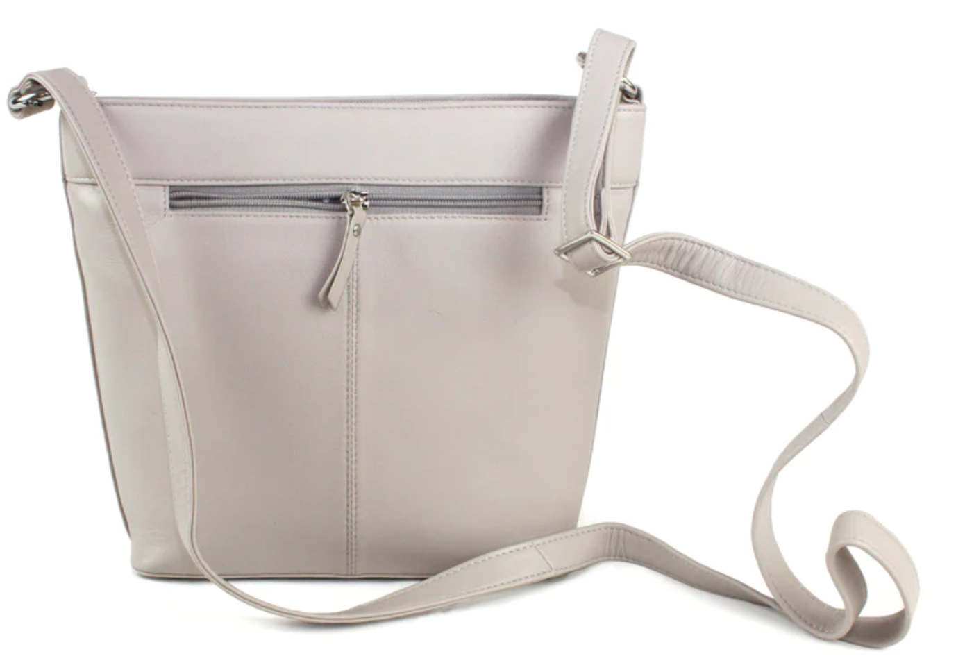 Genuine Soft Leather Shoulder Handbag Ivory Secondary image