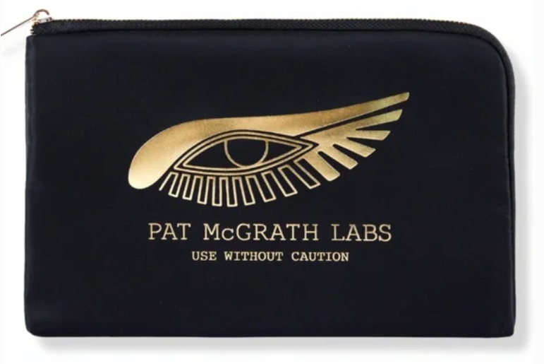 Pat McGrath Labs USE WITHOUT CAUTION Black & Gold Makeup Bag Pouch NEW Main image