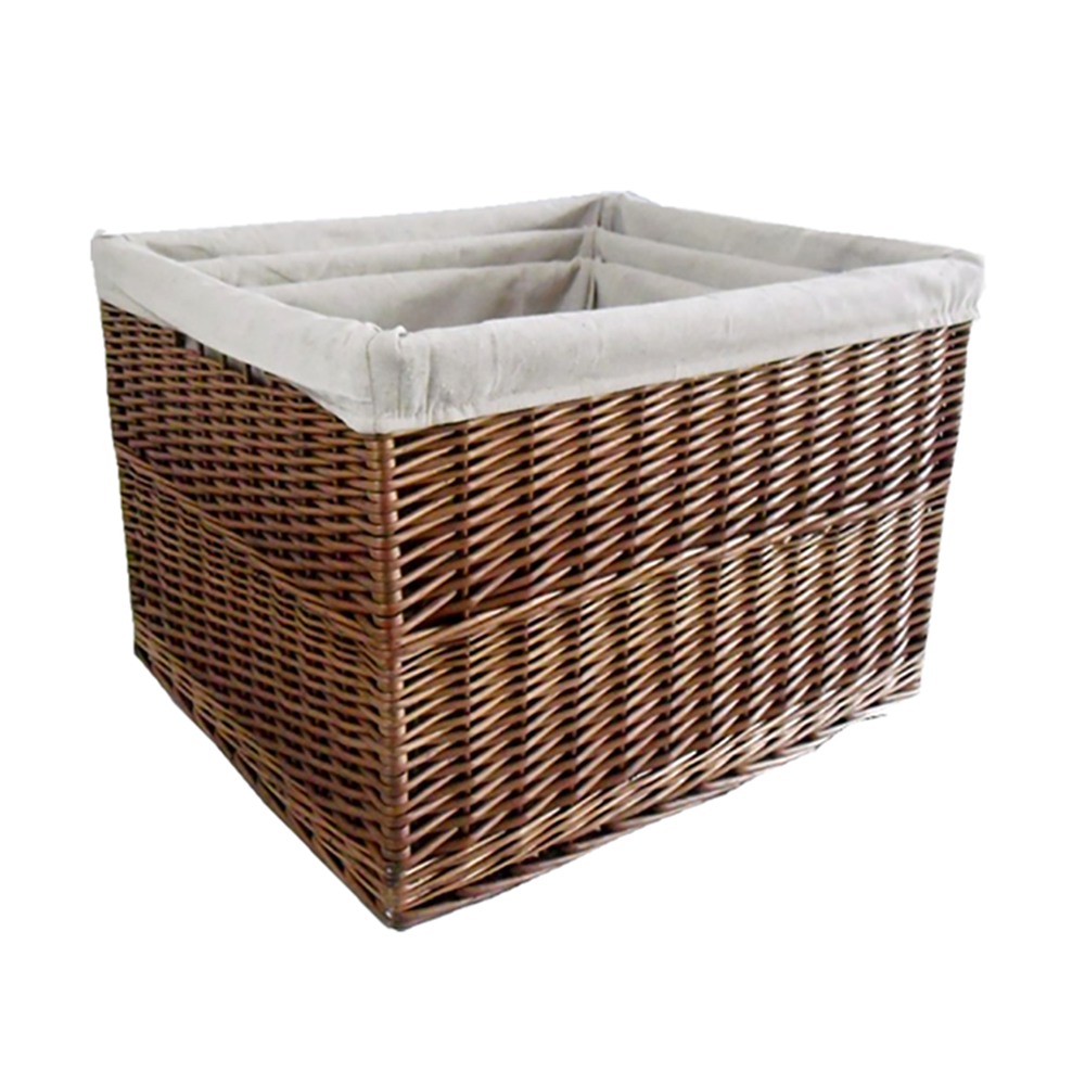 Red Hamper Set of 3 Somerset Rectangular Log basket Main image