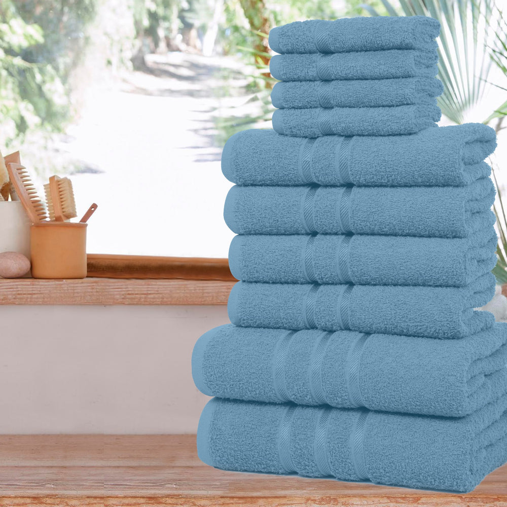 10 Piece Bathroom Towel Bale Set 100% Combed Cotton Premium Luxury Gift Set