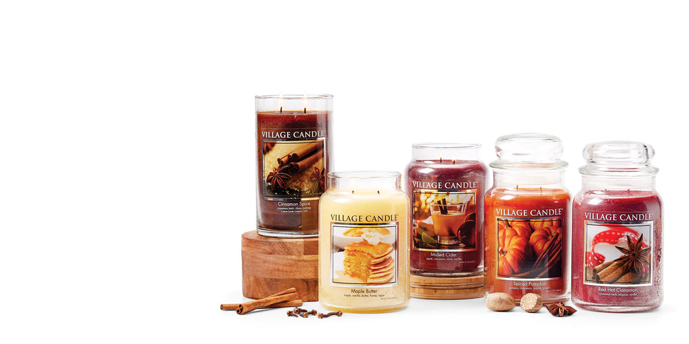 Village Candle - Mulled Cider - Large Glass Dome