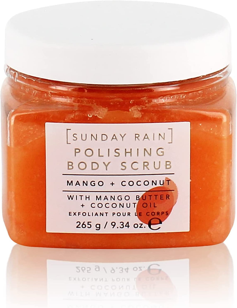 Sunday Rain Polishing Body Scrub for Extra Smooth & Soft Skin, Vegan and Cruelty-Free, Tropical Mango Butter and Coconut Oil, 265g Secondary image