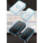 CACAZI A78 Long-Distance Wireless Doorbell Intelligent Remote Control Electronic Doorbell, Style:EU Plug(Elegant Black)