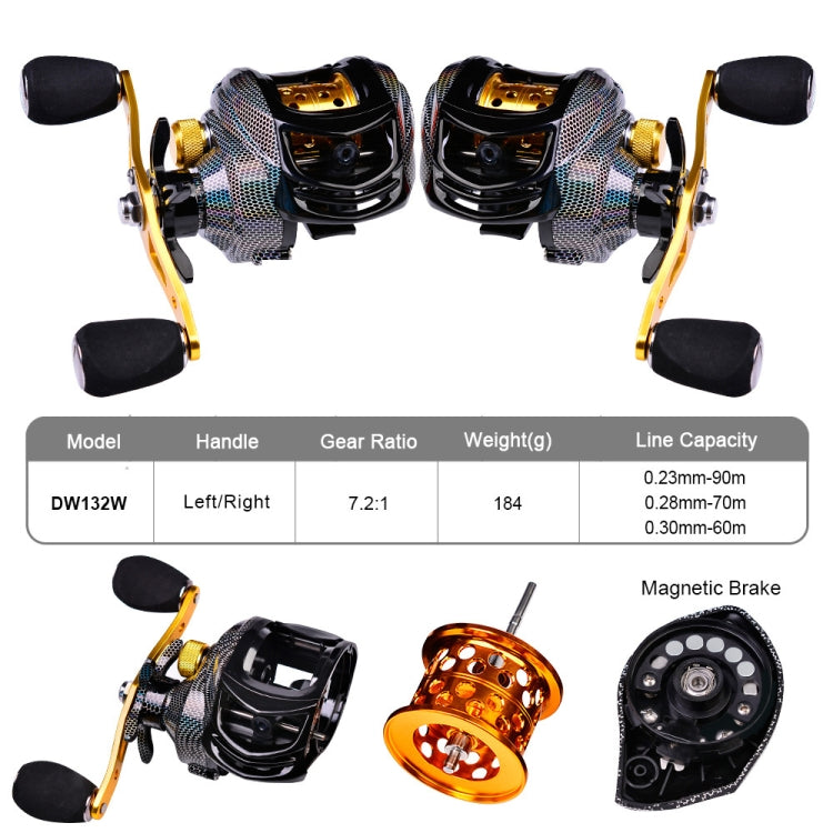 PROBEROS Metal Drop Wheel 18+1 Axis Lure Fish Wheel, Style: DW132WL Left Hand