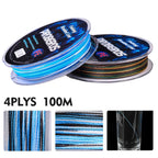 2 PCS PROBEROS 4 Edits 100M Strong Horse Fish Line, Line number: 8.0 / 80lb(Green)