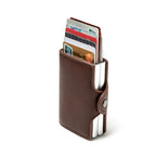 Automatic Pop-up Card Holder Metal Card Box RFID Credit Card Bank Card Box Wallet(Black)