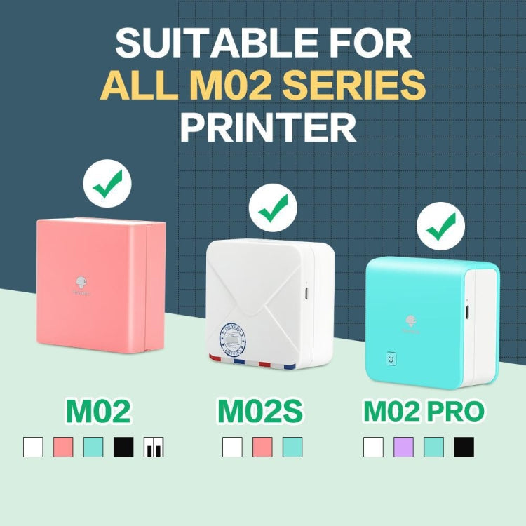 For Phomemo M02 / M02S / M02 Pro 3rolls /Pack 53mm 10 Years Eyes Protection Beige Sticker Thermal Paper Secondary image