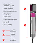 5 In 1 Hot Air Comb Automatic Curling Iron Square Model Hair Styling Comb Curling And Straightening, Plug: UK Plug