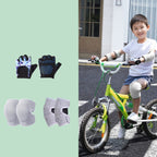 Nailekesi Kids Outdoor Sports Equipment Anti-fall Protective Gear, Color: Gray Purple 6 In 1(M)