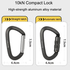 XINDA XD-A9561 Outdoor Mountain Climbing Equipment Anti-Loss Telescopic Buckle Elastic Rope, Style: 2 Automatic Locks