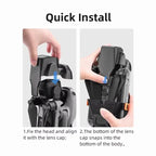 For DJI Air 3S BRDRC Lens Protective Cover Dustproof Anti-Knock Fixed Clip Gimbal Protector(Frosted Black)