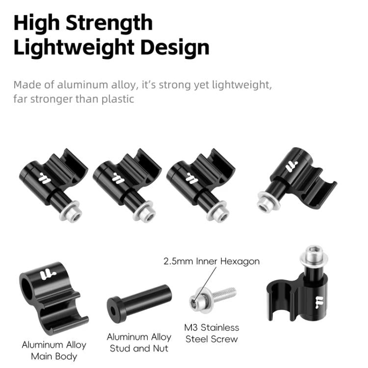 WEST BIKING 5pcs /Bag Mountain Bike Hose Guide Plate Frame Cable Conversion Mounting Bracket(Black)