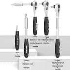 ENLEE 10pcs Bike Ratchet Wrench Repair Kit Multi-Functional Tire Repair Emergency Tool Set(Black)