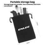 ENLEE 10pcs Bike Ratchet Wrench Repair Kit Multi-Functional Tire Repair Emergency Tool Set(Black)
