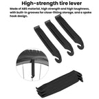 ENLEE 10pcs Bike Ratchet Wrench Repair Kit Multi-Functional Tire Repair Emergency Tool Set(Black)